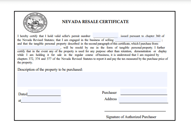 How To Get A Resale Certificate In Nevada 2024 How To Start My Llc 3879